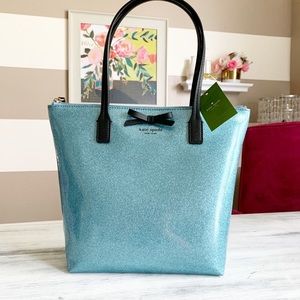 Kate Spade Jeralyn sparkle tote NWOT